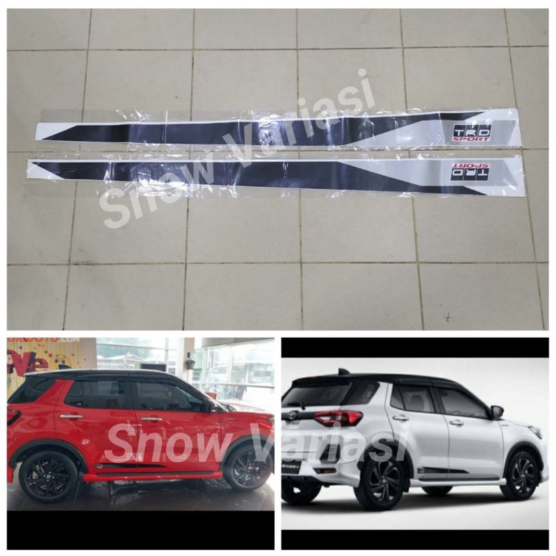 Stiker Body Samping Mobil Raize Rocky 2021 2023 2024 TRD GR