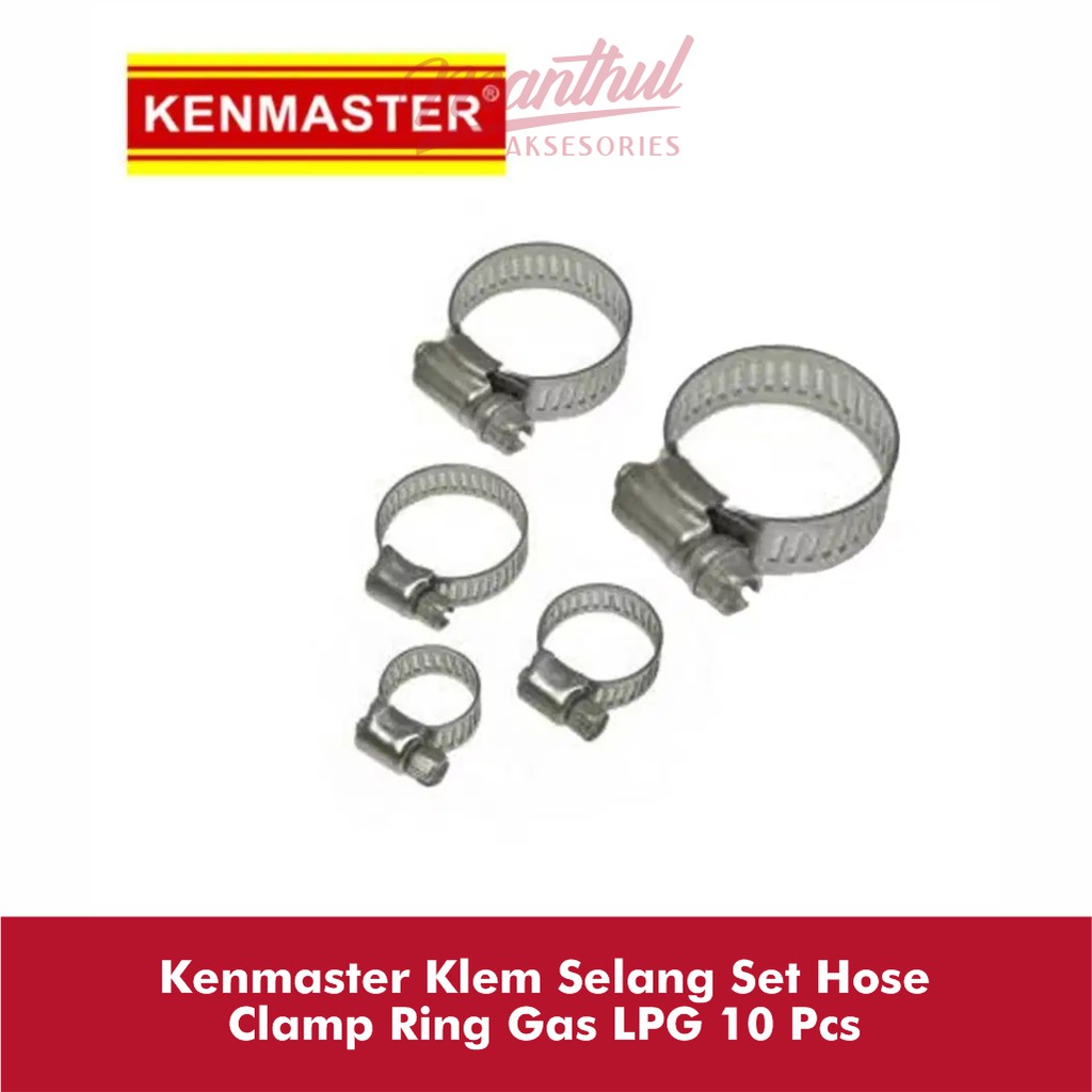 Klem Selang Set Hose Clamp Ring Gas LPG 10 Pcs