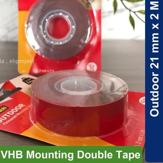 

♔ 3M Scotch Double Tape VHB Mounting Outdoor 21 mm x 2 M Super Kuat ☋