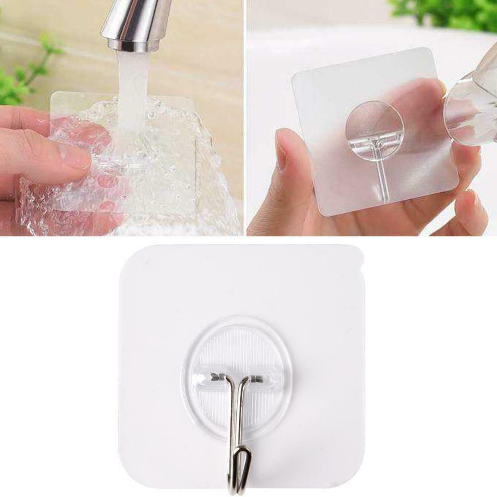 1 Piece Wall Storage Hook / Transparent Wall Hooks /Seamless Adhesive  Hook /  Punch-free Seamless Hook For Kitchen Bathroom Office