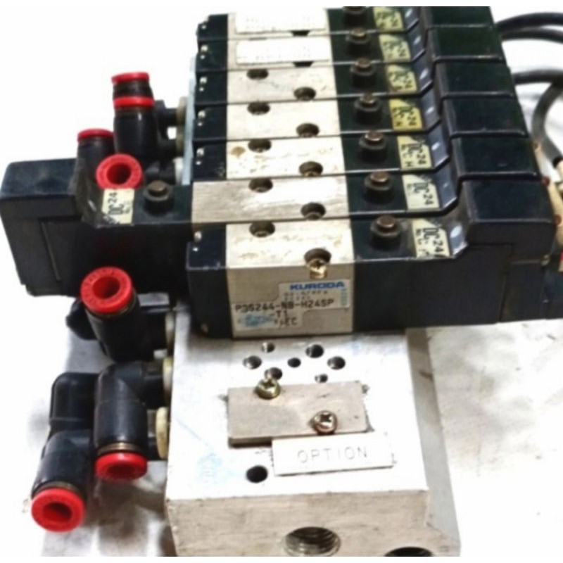 Selenoid Valve 6 Station 5-Port PCS244-NB-D24SP 24V Dc Tube 4Mm Kuroda