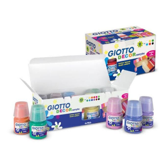 

SALE CAT GIOTTO DECOR ACRYLIC SET 12 WARNA 25 ML CAT AKRILIK PERALATAN MELUKIS ART SET MENGGAMBAR