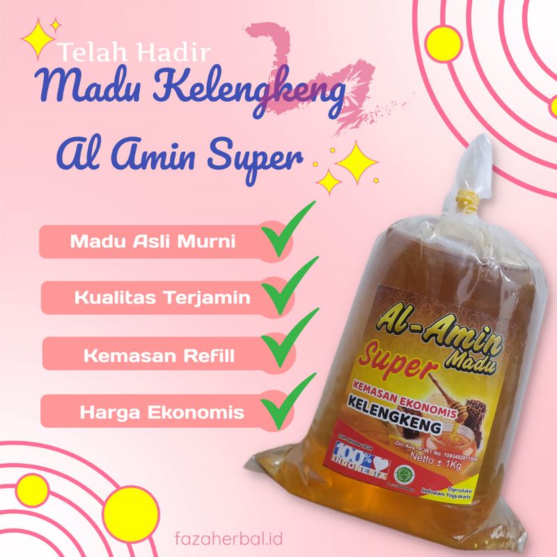 

Madu Kelengkeng Asli 1kg Al Amin Super Kemasan Refill Harga Ekonomis
