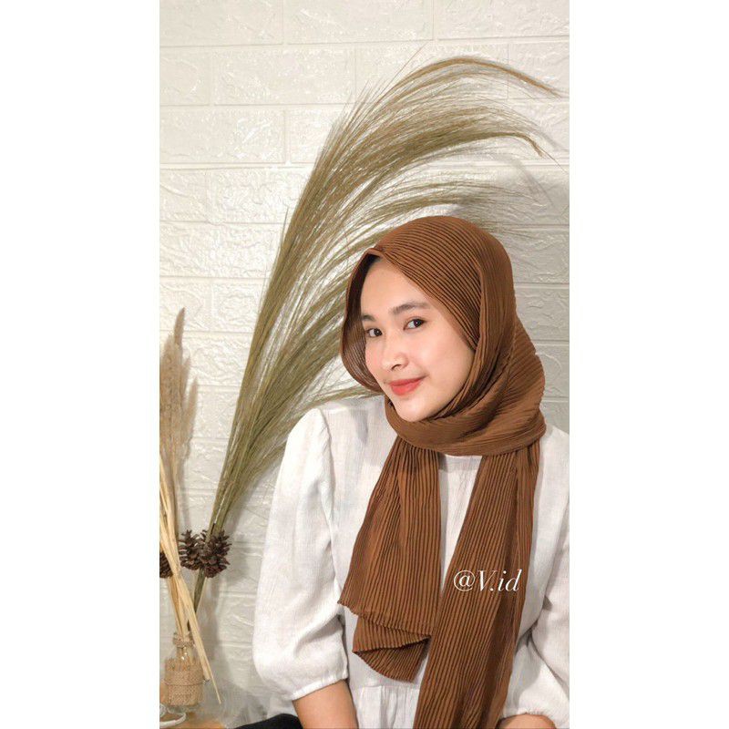 Hijab Pashmina Plisket/jilbab pashmina full plisket /plisket full banyak warna