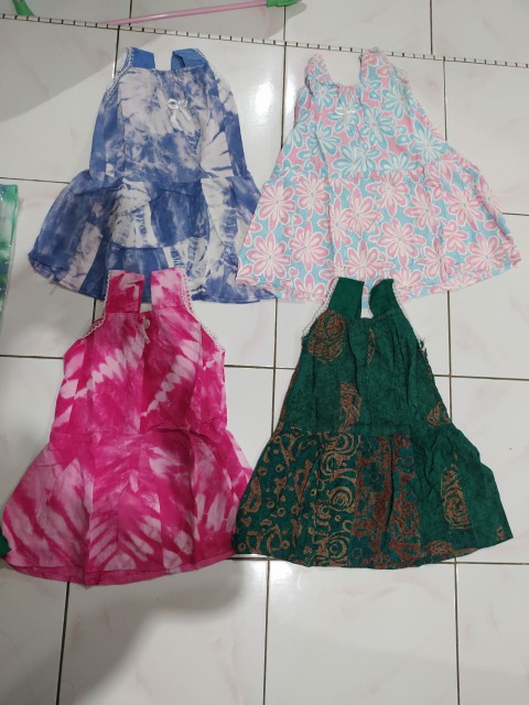 Daster Batik Anak Umur 1- 2th Random / Baju Batik Anak / Baju Santai Anak