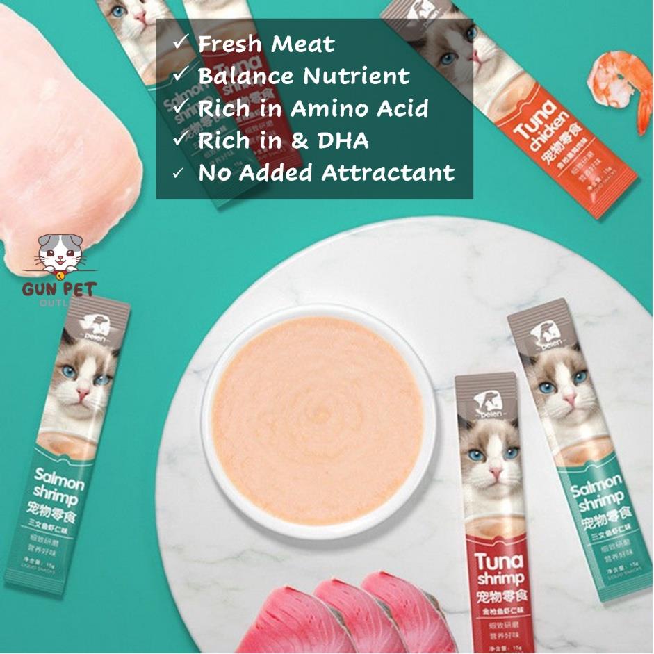 Snack Hewan Peliharaan Cat Strip 15g/Strip Kucing Kecil Dan Kucing Besar Snack Pengemukan Kucing Pelengkapa Hewan Peliharaan PEIEN