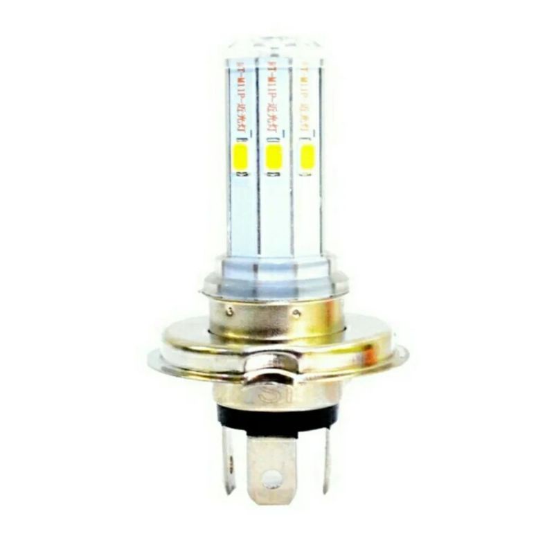 Lampu LED Depan Motor Sports Soket H4 6 Mata LED