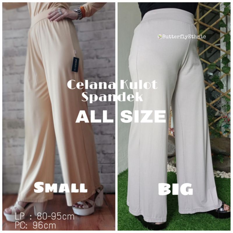 Celana Kulot Kaos Wanita Polos Panjang / Kulot Standar Bahan Spandek Katun Premium