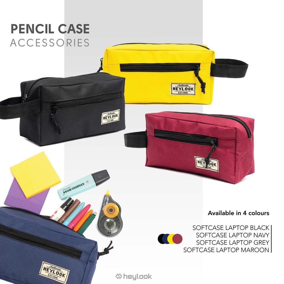 

<CuD ❤> TEMPAT PENSIL KOTAK PENSIL PENCIL CASE SEKOLAH KULIAH KANTOR KERJA HEYLOOK //Harga hemat