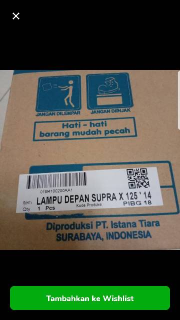 reflektor/ lampu depan supra X 125'14