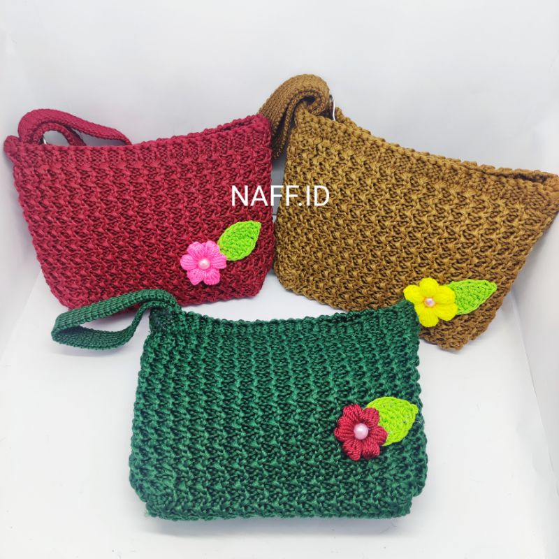 NAFF.ID- &quot;Marwah&quot; Paket Hampers / Tas Selempang Rajut / Free Dompet Mini Handmade