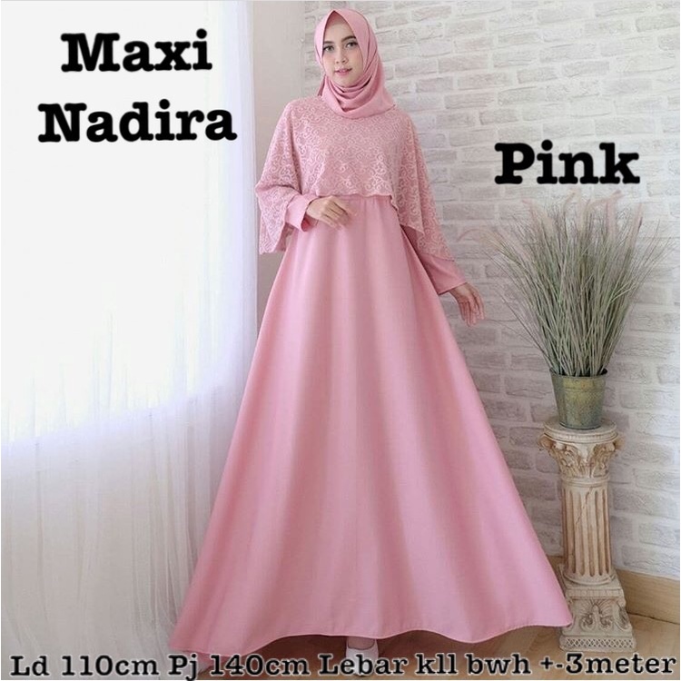 Gamis brukat premium / Nadira Maxi / dress muslim kondangan ss gamis lebaran