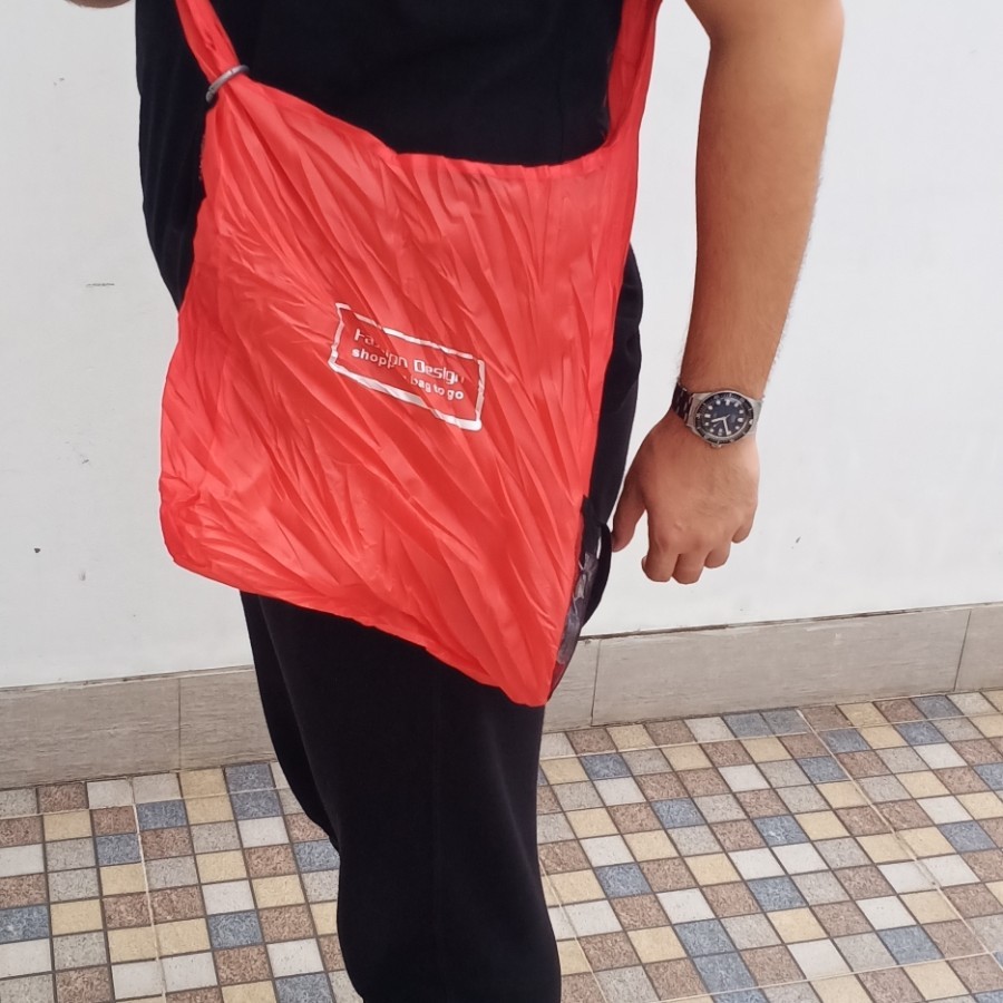 Tas Belanja Roll Up Bag Tas Belanja praktis Lipat dan Gulung Shopping Bag Roll