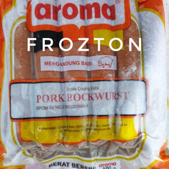 

Pork Bockwurst Aroma (500 gr) sosis babi