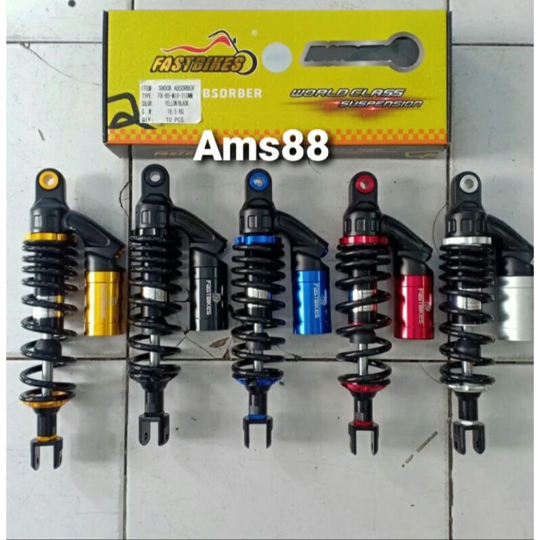 Shock Matic Tabung Atas FastBikes ShockBreaker Belakang Model Copy WP Ukuran 310mm -330mm Vario Beat Scoopy Fino Xeon