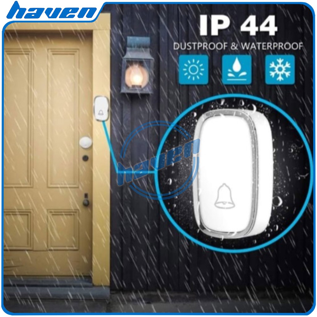 Bel Rumah Wireless Door Bell Waterproof Pintu 1 Receiver A909