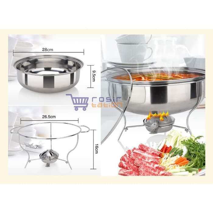 6F7 Fincook Panci Stainless Steel Dutch Oven Do2006Ssss / Panci 2 KP642  Prasmanan Sup Soup Tutup K