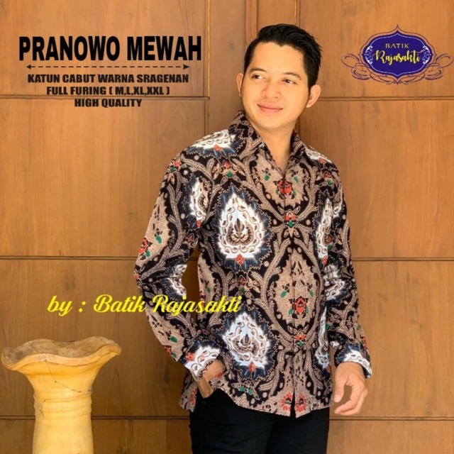 KEMEJA BATIK PRANOWO MEWAH FULL FURING KATUN CABUT HALUS SRAGENAN ORI SOLO