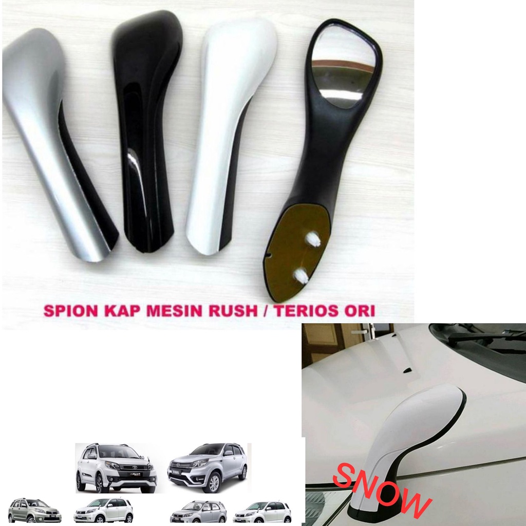 Spion Kap Mesin Depan Rush Terios Putih hitam Silver