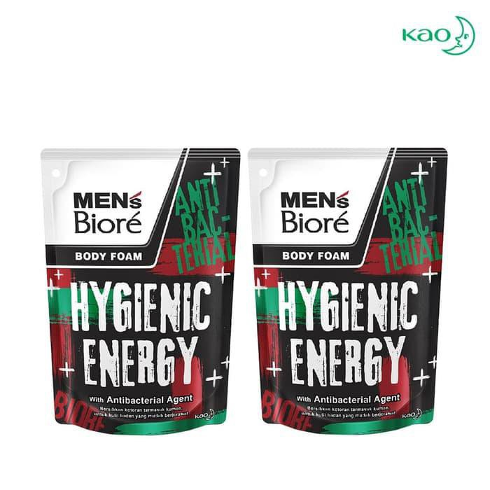 MEN'S BIORE BODY FOAM HYGIENIC ENERGY WITH ANTIBACTERIAL AGENT REFILL 250ML