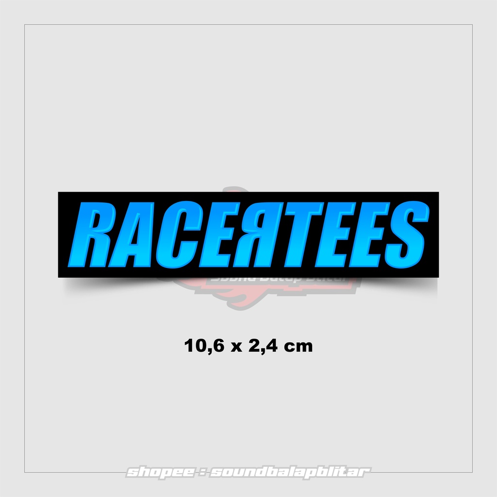 Stiker Motor Racing Vynil Anti Air Racertees Biru- Soundbalapblitar