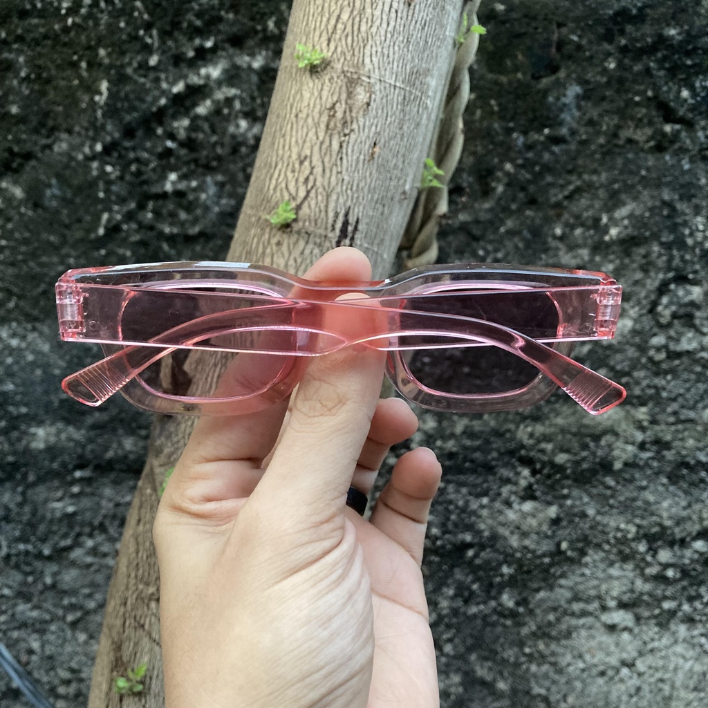 KACAMATA BOLDIE FRAME TEBAL - PINK SMOKE GREY