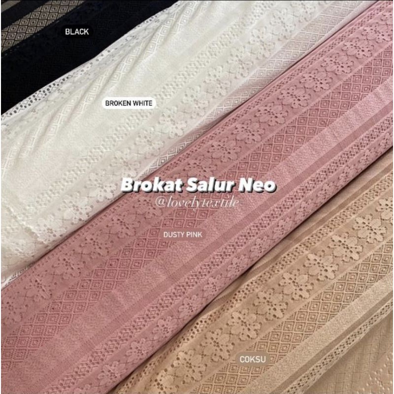 Kain Kebaya Brokat Kain Brokat Motif Salur Neo