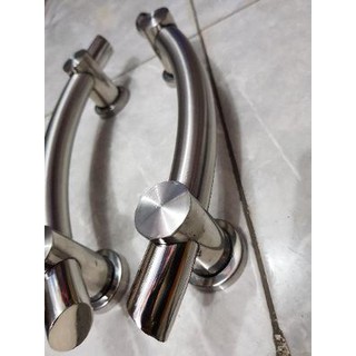  Unik  handle pintu  kupu  tarung  sabit stainless 33cm 2set 