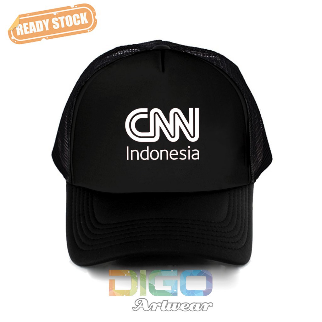 (NEW)  topi cnn indonesia trucker - hat cnn -MD Cloth