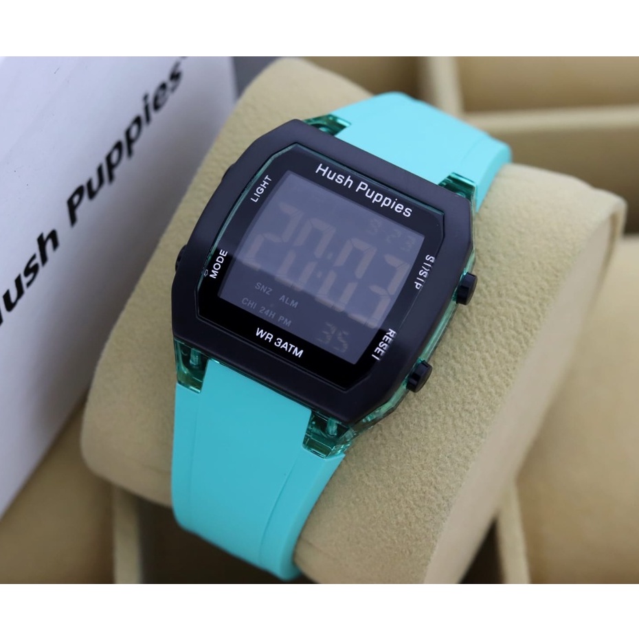 BISA COD✅ Jam tangan wanita Hush puppies Strap karet digital anti air