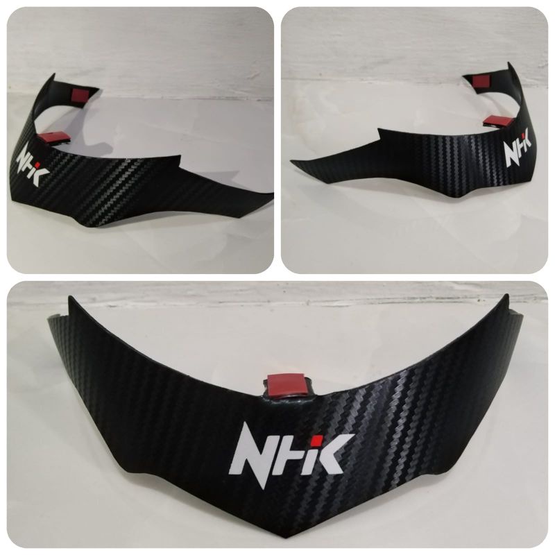 Spoiler helm nhk r6, motif carbone, free double tape