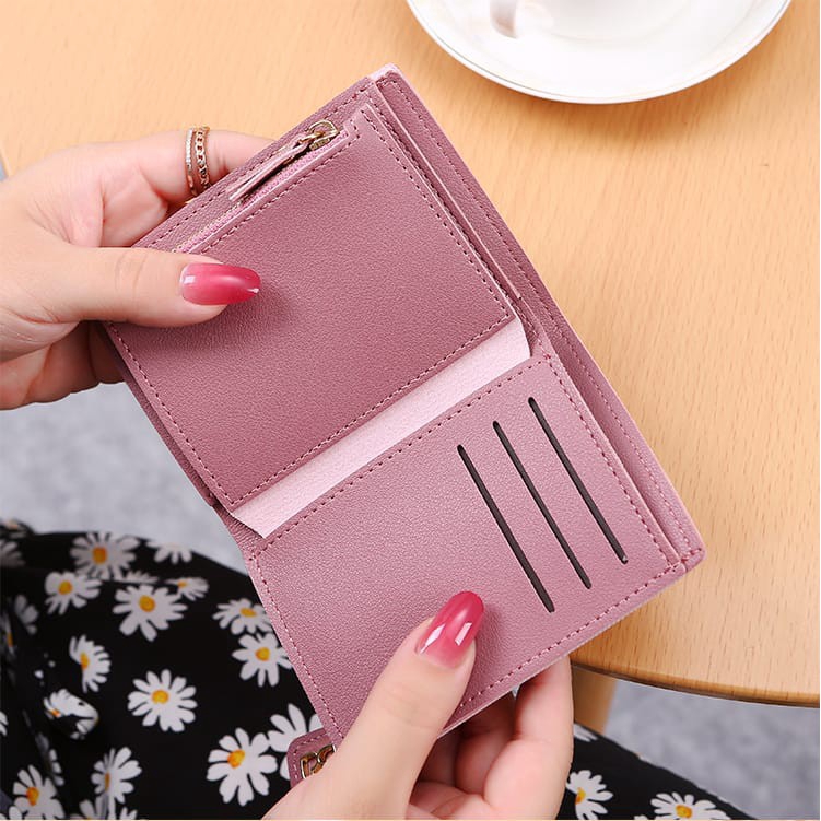 (COD) Dompet Lipat Wanita Dompet Murah Kecil Dompet Fashion Korea