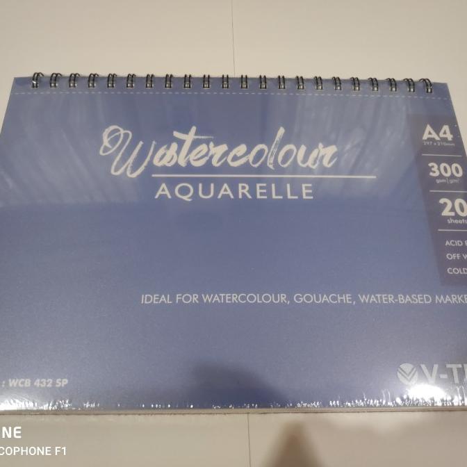 

Vtec Spiral Watercolor Book A4 300Gsm 20Sht