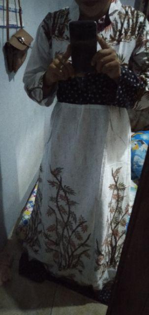New Batik Couple Keluarga Sarimbit Gamis Jumbo Pring