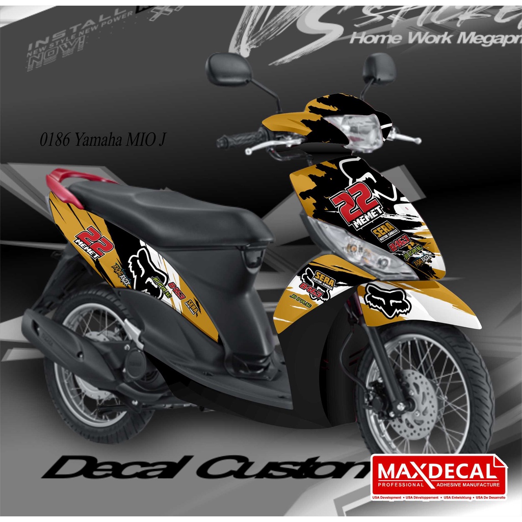 Jual 0186 Striping Stiker Decal Mio J Fox Indonesia Shopee Indonesia