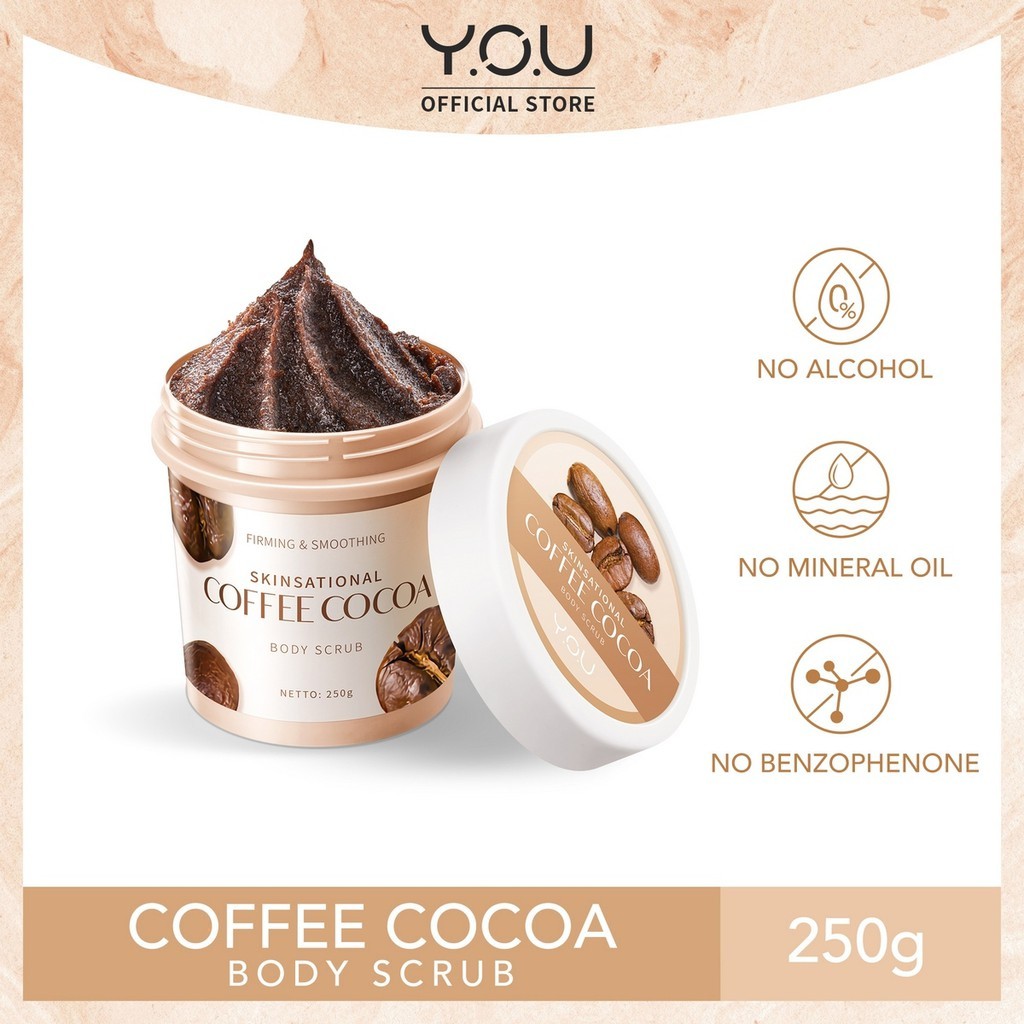 YOU Daily Skin Sational COFFEE COCOA Body Scrub[ Mengandung Almond Oil yang dapat melembapkan kulit]