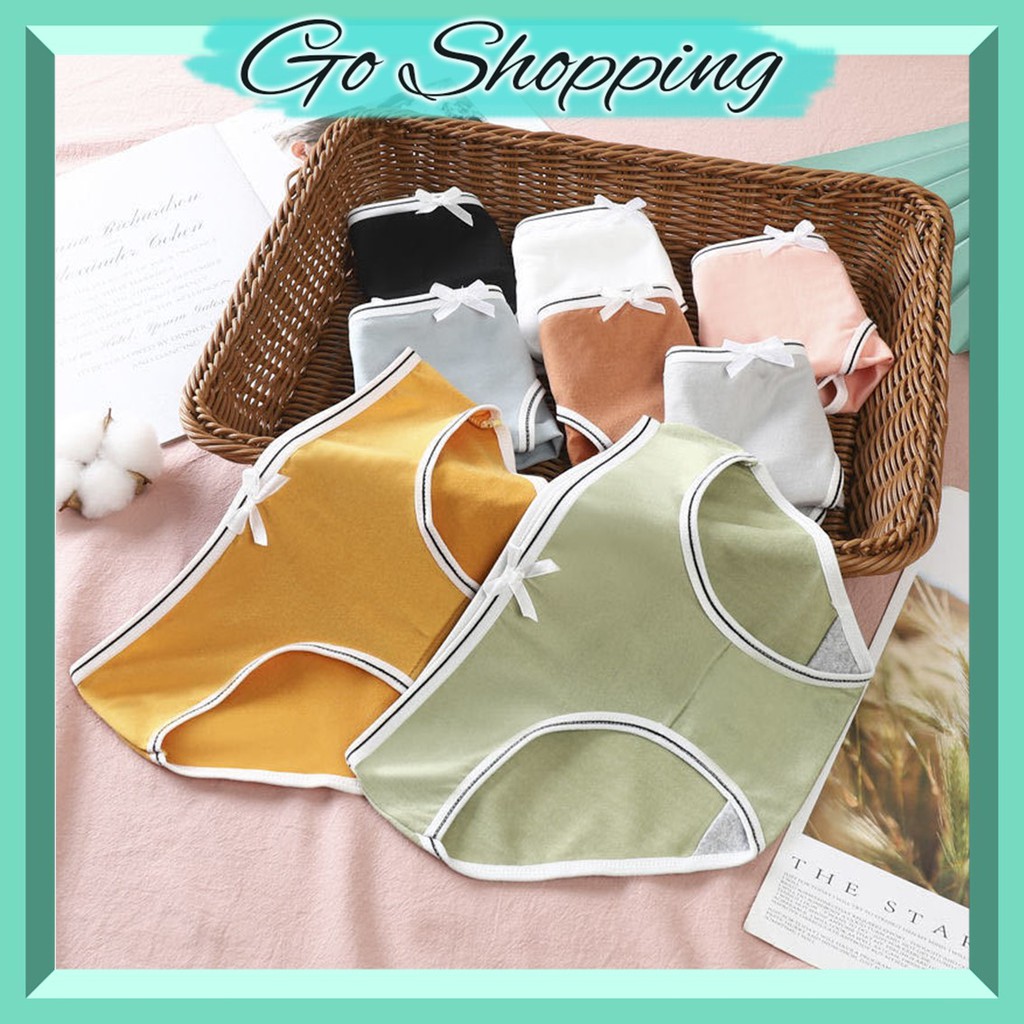 GO! CD545 CD Celana Dalam Sempak Wanita Sexy Katun Pita Garis Hitam Underwear Dewasa COD