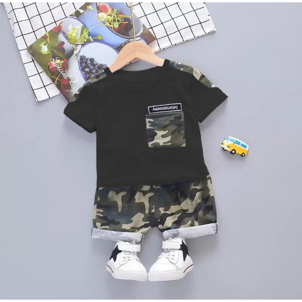 SETELAN NAUFAL KIDS ARMY 1-5 TAHUN SETELAN ANAK LAKI LAKI SETELAN ANAK PEREMPUAN 1-5 TAHUN