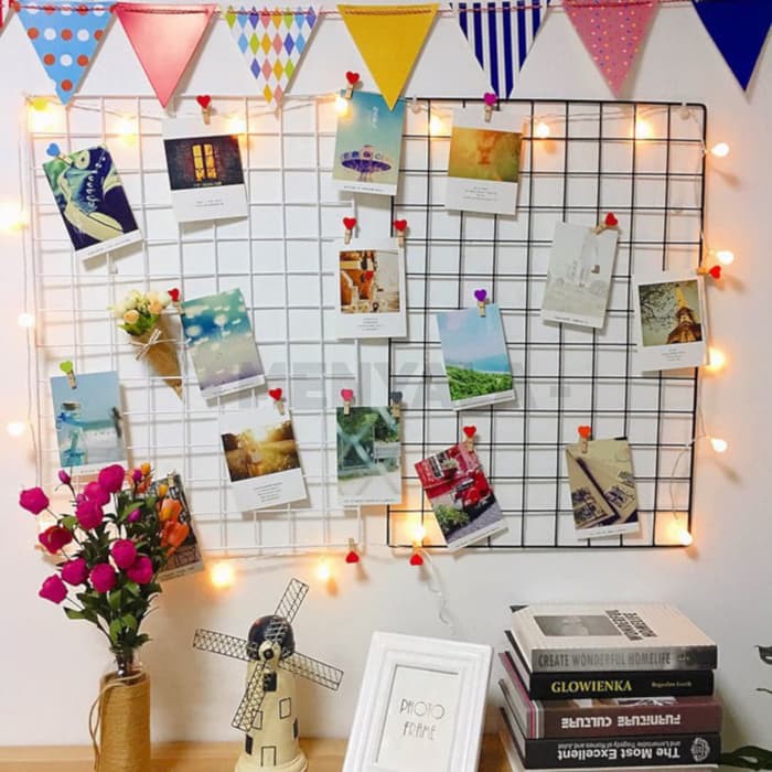 Produk Terlaris Wire Grid Hiasan Dinding Panjang White Photo Clip Wall Memo Organizer Barang Bagus Shopee Indonesia