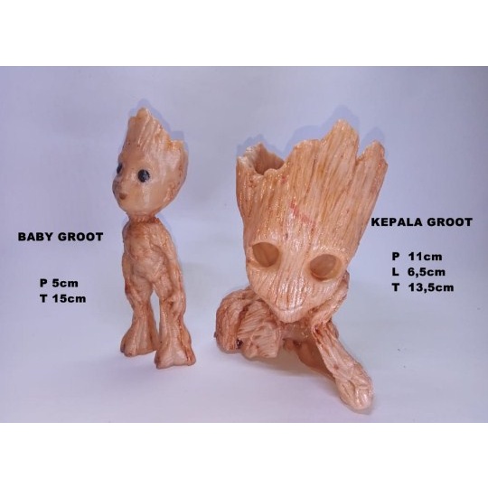 Hiasan Aquascape Baby Groot /  Hiasan Aquarium Bahan Resin Fiber