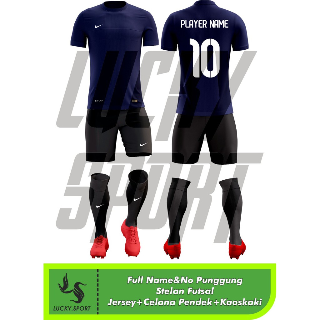 Stelan Futsal/Jersey Bola/Paketan + Kaos kaki Full set Pake Nama dan Nomer Punggung suka suka