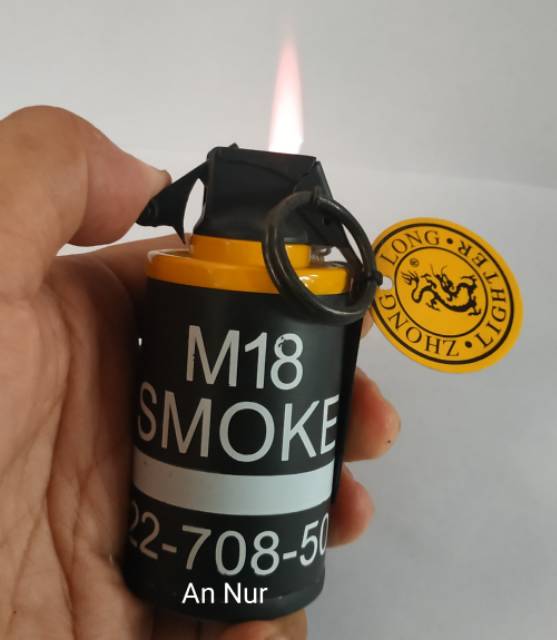 Korek M-18 Smoke - Zhong Long Lighter - Korek Granat - Korek Smoke - Gantungan Kunci - Lighter