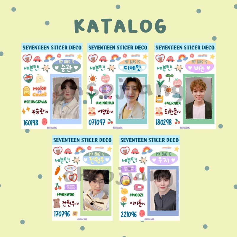 SEVENTEEN CUTE STICKER DECO CARAT LUCU STIKER