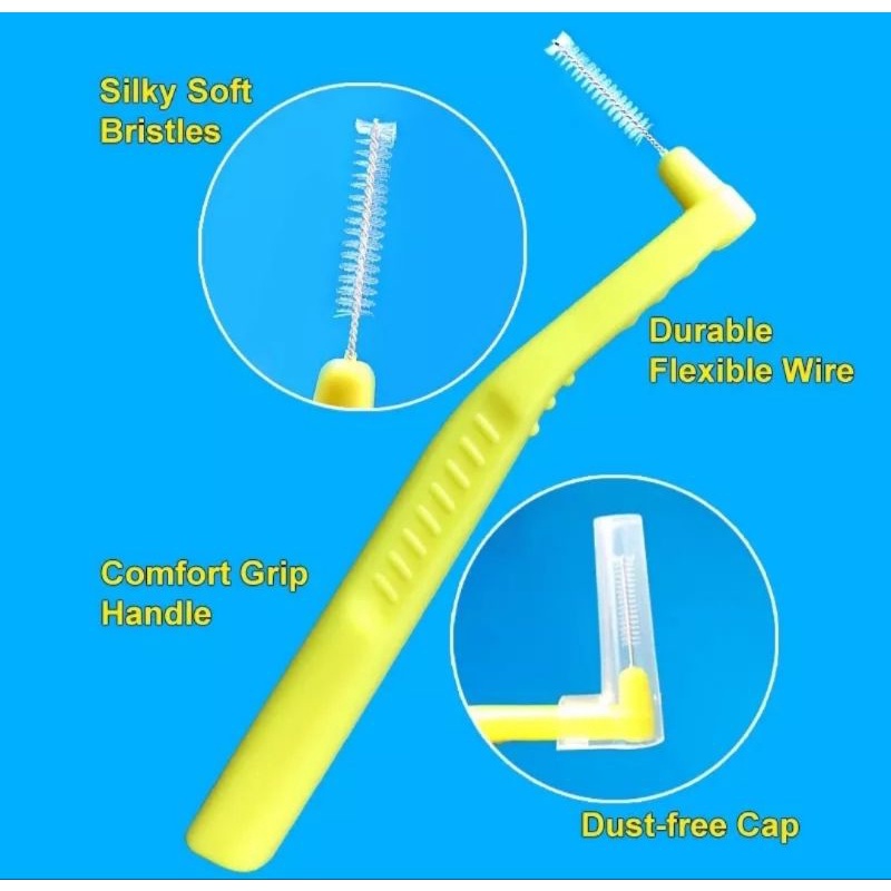 Interdental Brush Bengkok Sikat Sela Gigi Behel Ortho isi 10pcs (Kode Bengkok 10pcs)