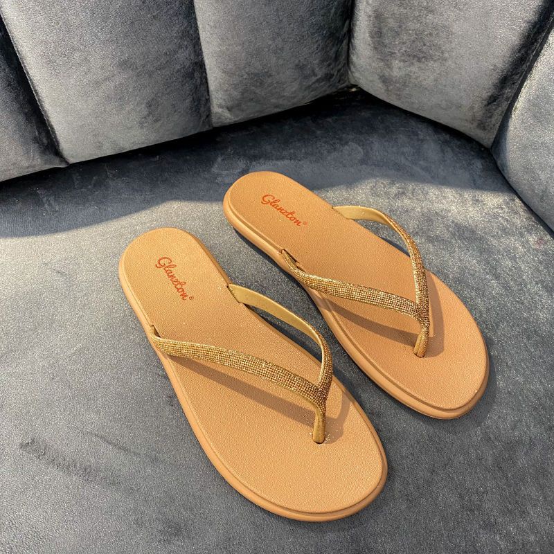 Sandal Jepit Jelly Wanita Glanzton Glitter Pasir 1912