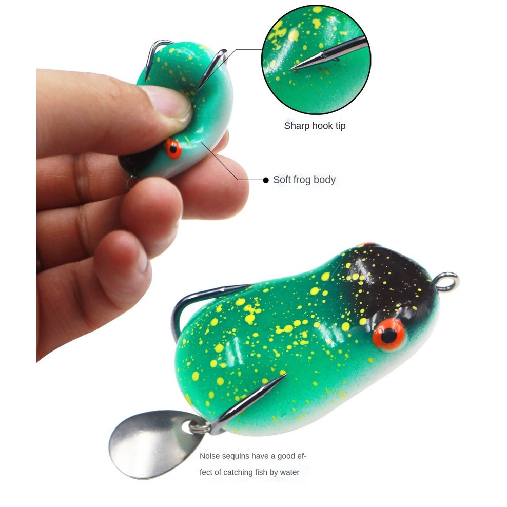 Umpan Pancing Soft Bait Bentuk Katak Imitasi Ukuran 4.5cm 7g / 5cm 12g