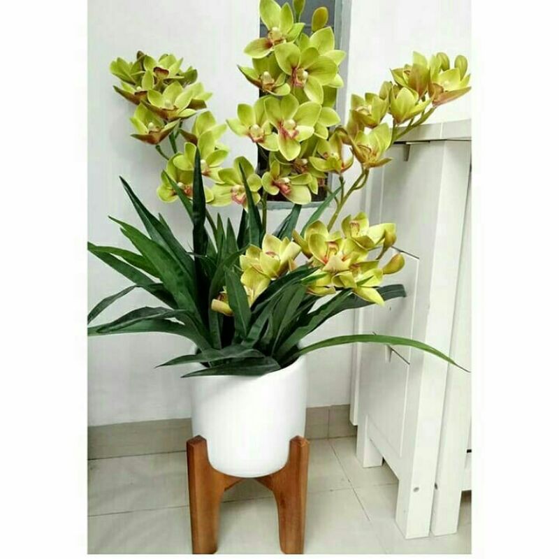 pot aesthetic / standing planter kayu /standing pot import australi