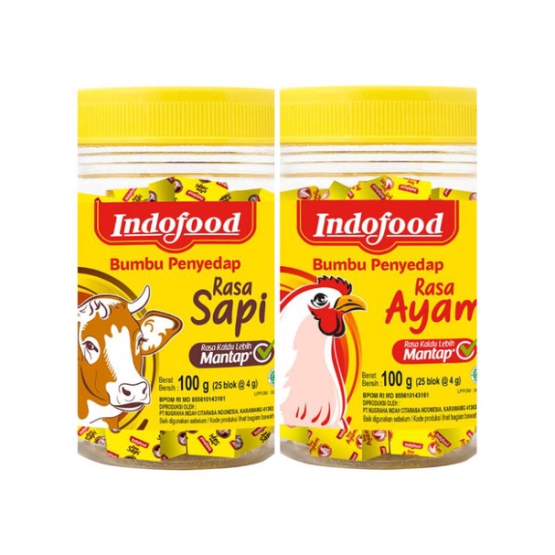 Indofood Bumbu Kaldu Cube Ayam Sapi / Kaldu Blok Rasa Ayam Sapi