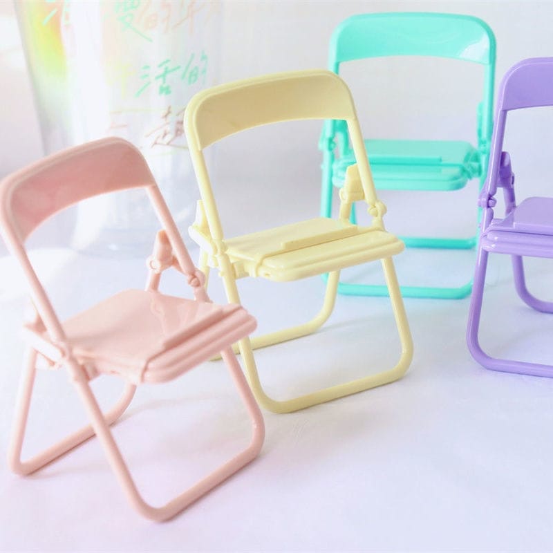 Phone Holder Chair Shape / Stand Hp Model Kursi Lipat Macaron / Holder Smartphone Model Kursi Macaron