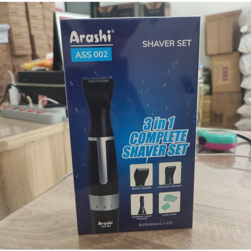 Alat Cukur / Pencukur ARASHi SHAVER SET ASS-002 / Pencukur murah Bagus / Alat cukur bagus